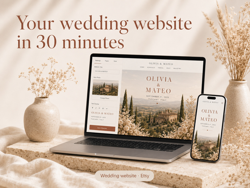 Your wedding website in 30 minutes: 10 tips